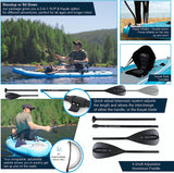 Aqua Spirit Flameback SUP Activity Inflatable Stand UP Paddle Board 2023 | 10'10”x39”x6” | Complete Kayak Conversion Kit with Fishing Rod Mounts, Paddle, Backpack, Pump and more accessories | Adult Beginners/Experts | 2 Year Warranty - Packed Direct UK