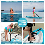 Aqua Spirit Splash Inflatable Stand Up SUP 9’x31”x6” Beginners Paddle Board For Kids/ Small Adults With Accessories, Paddle, Pump, Back Pack, Leash, Repair Kit, 2 Year Warranty - Packed Direct UK