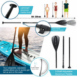 Aqua Spirit Splash Inflatable Stand Up SUP 9’x31”x6” Beginners Paddle Board For Kids/ Small Adults With Accessories, Paddle, Pump, Back Pack, Leash, Repair Kit, 2 Year Warranty - Packed Direct UK