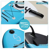 AQUA SPIRIT Splash iSUP 9’ long Inflatable Stand up Paddle Board for Beginners/Intermediate with Backpack, Leash, Paddle, Changing Mat & Waterproof Phone Case