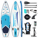 Aqua Spirit Tempo Blue 10FT iSUP Inflatable Stand up Paddle Board & Accessories