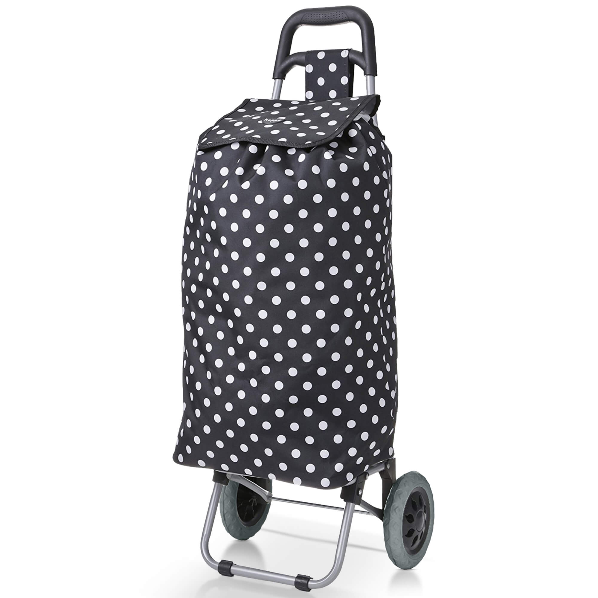 Hoppa Lightweight Shopping Trolley 2023 Model Folding 2 Wheel Large Capacity Shopper, 47 Litre - Packed Direct UK