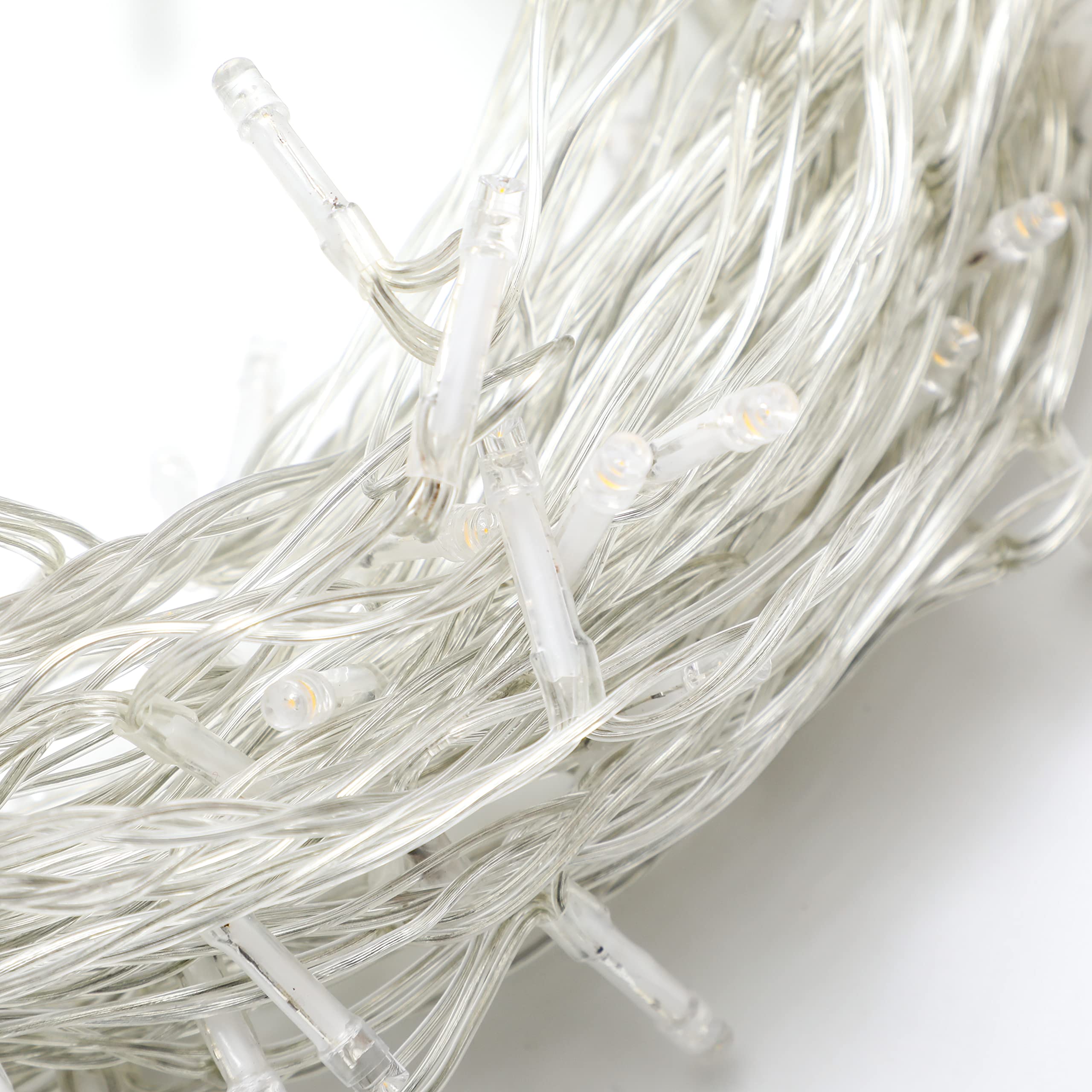 Olsen & Smith 30m 98 Ft 300 LEDs IP44 Decorative Warm White Outdoor & Indoor Christmas Xmas String Fairy Lights for Living Room Hallway Garden 8 Modes - Packed Direct UK