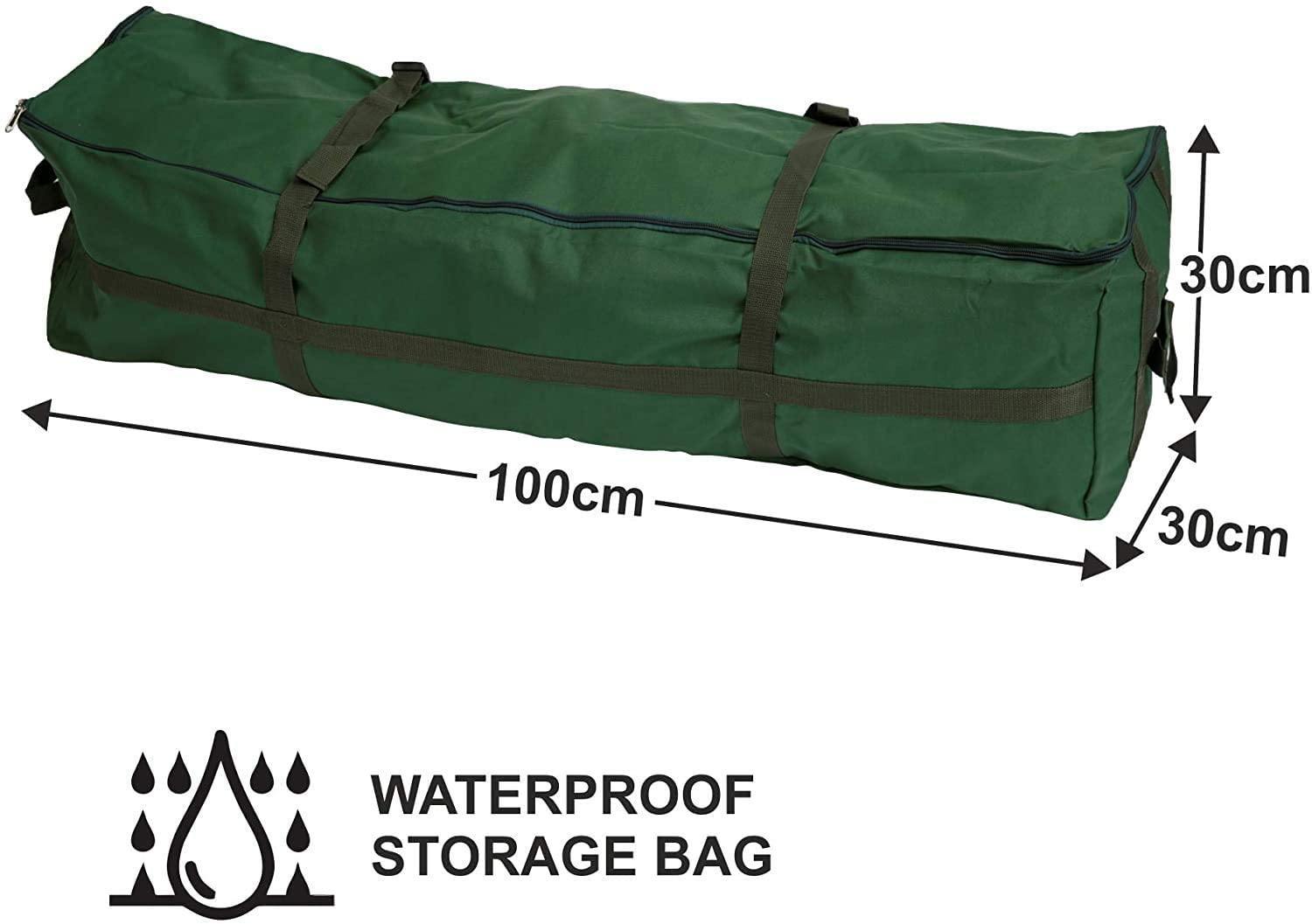 Olsen & Smith 6ft / 7ft / 7.5ft Pre-Lit Victorian Pine Multi-Function Artificial Christmas Tree with Warm White LED Lights (Plain + Storage Bag, 7.5ft / 2.3m) - Packed Direct UK