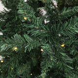 Olsen & Smith 7.5-Foot Pre-Lit Artificial Spruce Christmas Tree with 300 LED Lights, Hinged Trunk for Easy Installation and Storage, Includes Metal Stand - Packed Direct UK