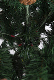 Olsen & Smith 7ft (7 Feet) 2.1m 900 Tips Festive Artificial Pine Indoor Xmas Christmas Tree with Red Berry and Pinecone Decoration - Packed Direct UK