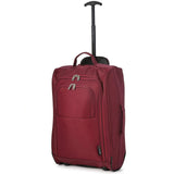 Set of 2 Hand Luggage Set Including Ryanair Cabin Approved 55x40x20cm Trolley Bag & 40x20x25 Ryanair Maximum Holdall Under Seat Flight Bag - Packed Direct UK