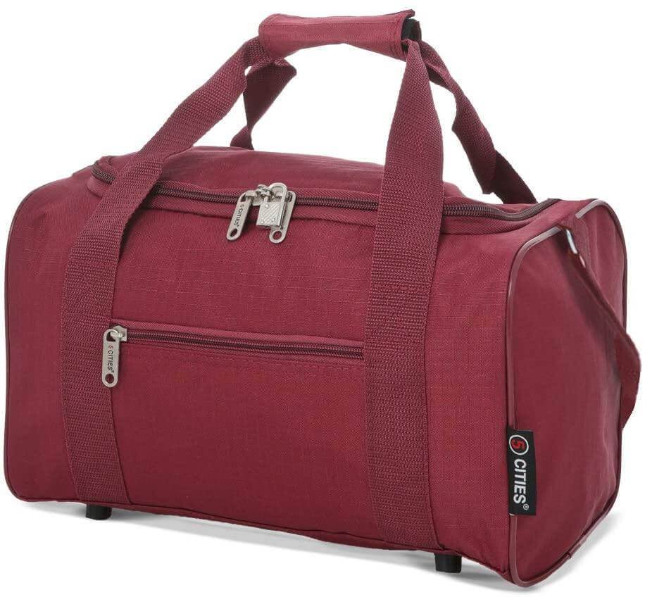 Set of 2 Hand Luggage Set Including Ryanair Cabin Approved 55x40x20cm Trolley Bag & 40x20x25 Ryanair Maximum Holdall Under Seat Flight Bag - Packed Direct UK