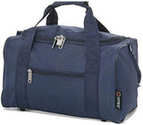 Set of 2 Hand Luggage Set Including Ryanair Cabin Approved 55x40x20cm Trolley Bag & 40x20x25 Ryanair Maximum Holdall Under Seat Flight Bag (Black X 2 + Navy X 2) - Packed Direct UK