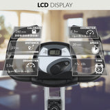 SPORT24 Stationary Upright Exercise Bike Bicycle with Back Rest for Indoor Home Use, LCD Monitor Screen , Cardio Trainer, Fitness, Multi-Resistance Levels, 2021 Edition - Packed Direct UK