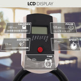 SPORT24 Stationary Upright Exercise Spinning Bike for Home Use, LCD Multi-Function Monitor, Cardio Trainer, Indoor Fitness, Multi-Resistance Levels, Flywheel Bicycle, 2021 Edition - Packed Direct UK