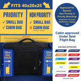 5 Cities Ryanair Max (40x20x25cm) New and Improved 2025 Backpack Rucksack Flight Bag with YKK Zippers, 40x25x20, Black