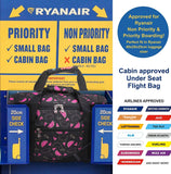 5 Cities (40x20x25cm) Ryanair Maximum Hand Luggage Holdall Flight Bag, New and Improved Ryanair Maximum Sized Under Seat Cabin Holdall – Take The Max on Board!