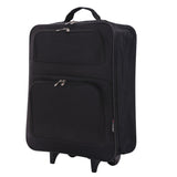 5 Cities Easyjet Ryanair 55x40x20cm Folding Cabin Bag Hand Luggage Carry On Suitcase Black - Packed Direct UK