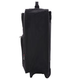 5 Cities Easyjet Ryanair 55x40x20cm Folding Cabin Bag Hand Luggage Carry On Suitcase Black - Packed Direct UK