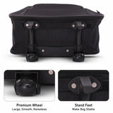 5 Cities Easyjet Ryanair 55x40x20cm Folding Cabin Bag Hand Luggage Carry On Suitcase Black - Packed Direct UK