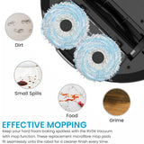 Olsen & Smith Replacement Mop Pads for RV04 Robot Vacuum Cleaner – Set of 2 Genuine Microfibre Mopping Pads for Robot Vacuum Mop Attachment