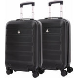 Aerolite (55x35x20cm) Lightweight Hard Shell Cabin Hand Luggage (x2 Set)