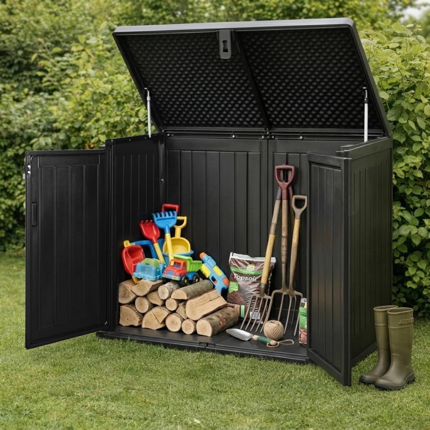 & Large Outdoor Garden Storage Box Small W