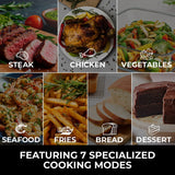 Olsen & Smith 2200W Dual Zone Air Fryer 8L Glass – Smart WiFi Air Fryer with Tuya App, Visible Cooking Window, Removable Divider, Touch Controls & Presets for Meat, Fish, Fries & Baking