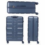 Aerolite Lightweight ABS Hard Shell 4 Wheel Spinner 4 Piece Travel Luggage Suitcase Set , Cabin + Medium + Large + Extra Large (BLUE)