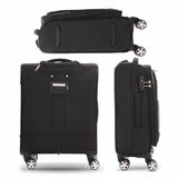 Aerolite Expandable 55x40x20cm to 55x40x23cm 4-Wheel Cabin Suitcase – MAX Size for Ryanair Priority & Wizz Air, Lufthansa, Ultra Lightweight Soft Shell Carry On with TSA Lock