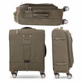 Aerolite 3 Piece Lightweight Soft Shell Luggage Set – 4 Wheel Expandable Suitcases with TSA Locks, Cabin 55x40x20/23cm, Medium 26”, Large 30” – Durable Travel Bags in Midnight Fern