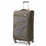 Aerolite 30" Super Lightweight Soft Shell Large Checked In Hold Luggage Suitcase with 8 Wheels, 108L Capacity - Midnight Fern