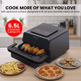 Olsen & Smith 2400W Pizza Air Fryer Oven with 12 Inch Pizza Stone – Stone-Baked Crispy Base, 9 Cooking Modes, 360° Air Circulation – Air Fry, Bake, Grill – Black