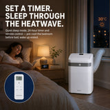Olsen & Smith 12000 BTU Portable Air Conditioner – 4-in-1 Air Conditioner, Dehumidifier & Fan with Sleep Mode, Quiet 45dB, Remote Control, 24H Timer, Window Kit Included, Energy Class A