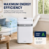 Olsen & Smith 12000 BTU Portable Air Conditioner – 4-in-1 Air Conditioner, Dehumidifier & Fan with Sleep Mode, Quiet 45dB, Remote Control, 24H Timer, Window Kit Included, Energy Class A