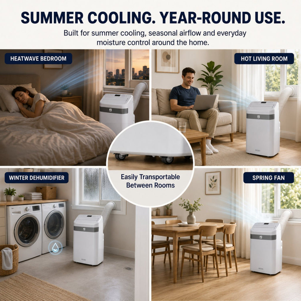 Olsen & Smith 12000 BTU Portable Air Conditioner 4-in-1 – Packed Direct UK