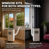 Olsen & Smith 7000 BTU 3-in-1 Portable Air Conditioning Unit, Air Conditioner AC Air Con Cooler with Cooling, Fan & Dehumidifier Functions, 24H Timer with Window Kit & Remote Control, White [Energy Class A]