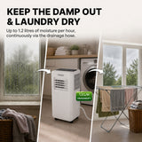 Olsen & Smith 7000 BTU 3-in-1 Portable Air Conditioning Unit, Air Conditioner AC Air Con Cooler with Cooling, Fan & Dehumidifier Functions, 24H Timer with Window Kit & Remote Control, White [Energy Class A]