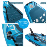 Aqua Spirit Barracuda 15’ 2 Person Tamden Inflatable Stand up Paddle Board SUP Kayak Package, 240KG Limit, 2x Seat, 2x Paddle & Kayak Blade, Pump, Go Pro Mount, Bag, Change Mat