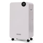Olsen & Smith 12L/Day Portable Electric Dehumidifier With Adjustable Humidity Control, Laundry Mode, Continuous Drainage, 24 Hour Timer, Wheels for Bedroom, Bathroom, Kitchen & Basement – White