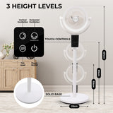 Olsen & Smith Pedestal & Tabletop Air Circulator Fan – Quiet Oscillating Portable Desk & Floor Standing Fan with Remote Control for Bedroom, Office & Living Room - White