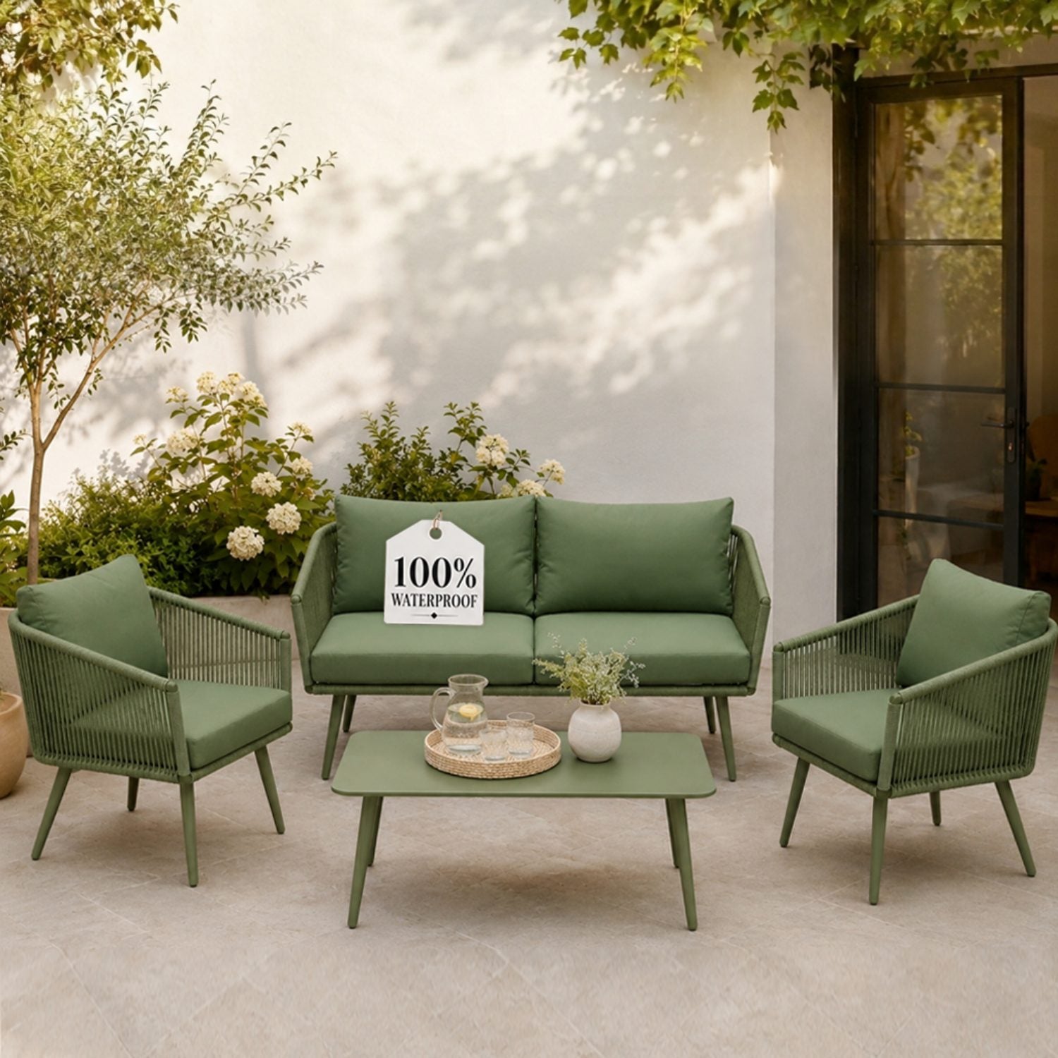 Olsen & Smith Hampton 4 Seater Garden Furniture Set