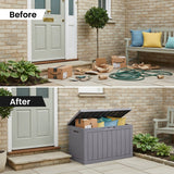 Olsen & Smith 170L Outdoor Parcel Box & Garden Storage – 100% Recycled Polypropylene, Weather Resistant Lockable Storage Chest with 3-Digit Combination Padlock for Parcels, Cushions, Toys & Tools