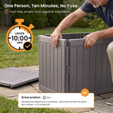 Olsen & Smith 170L Outdoor Parcel Box & Garden Storage – 100% Recycled Polypropylene, Weather Resistant Lockable Storage Chest with 3-Digit Combination Padlock for Parcels, Cushions, Toys & Tools