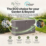 Olsen & Smith 680L Large Garden Storage Box – 100% Recycled Outdoor Storage Chest, Weatherproof & Rust-Free, Lockable with 4-Digit Padlock, Gas-Assisted Lid, Heavy-Duty Storage for Cushions, Tools & Toys