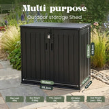 Olsen & Smith 775L Large Outdoor Garden Storage Box – Waterproof Wood-Effect Plastic Shed