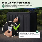 Olsen & Smith 775L Large Outdoor Garden Storage Box – Waterproof Wood-Effect Plastic Shed