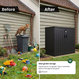 Olsen & Smith 775L Large Outdoor Garden Storage Box – Waterproof Wood-Effect Plastic Shed