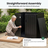 Olsen & Smith 775L Large Outdoor Garden Storage Box – Waterproof Wood-Effect Plastic Shed