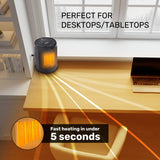 Olsen & Smith 1800W Smart Ceramic Space Heater – Portable Electric Tabletop Heater with WiFi App Control, Thermostat, ECO Mode, Timer & Safety Features (Indoor Use)