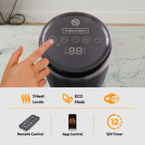 Olsen & Smith 1800W Smart Ceramic Space Heater – Portable Electric Tabletop Heater with WiFi App Control, Thermostat, ECO Mode, Timer & Safety Features (Indoor Use)