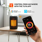 Olsen & Smith 1800W Smart Ceramic Space Heater – Portable Electric Tabletop Heater with WiFi App Control, Thermostat, ECO Mode, Timer & Safety Features (Indoor Use)