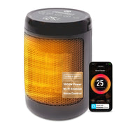 Olsen & Smith 1800W Smart Ceramic Space Heater – Portable Electric Tabletop Heater with WiFi App Control, Thermostat, ECO Mode, Timer & Safety Features (Indoor Use)