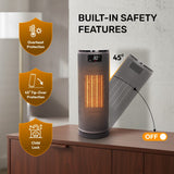 Olsen & Smith 1800W Smart Ceramic Space Heater – Oscillating Portable Electric Heater with Remote Control, WiFi App, Thermostat, ECO Mode, Timer & Safety Features for Indoor Room Heating